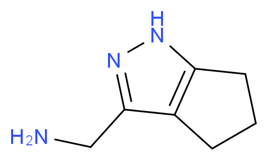 1H,4H,5H,6H-cyclopenta[c]pyrazol-3-ylmethanamine_分子结构_CAS_1185295-94-6