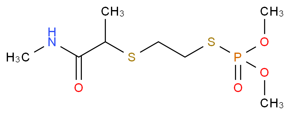 dimethyl [(2-{[1-(methylcarbamoyl)ethyl]sulfanyl}ethyl)sulfanyl]phosphonate_分子结构_CAS_2275-23-2