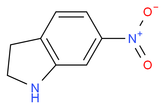 2,3-Dihydro-6-nitro-(1H)-indole_分子结构_CAS_19727-83-4)