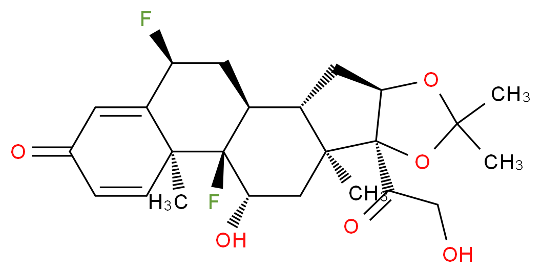 醋酸氟轻松_分子结构_CAS_67-73-2)