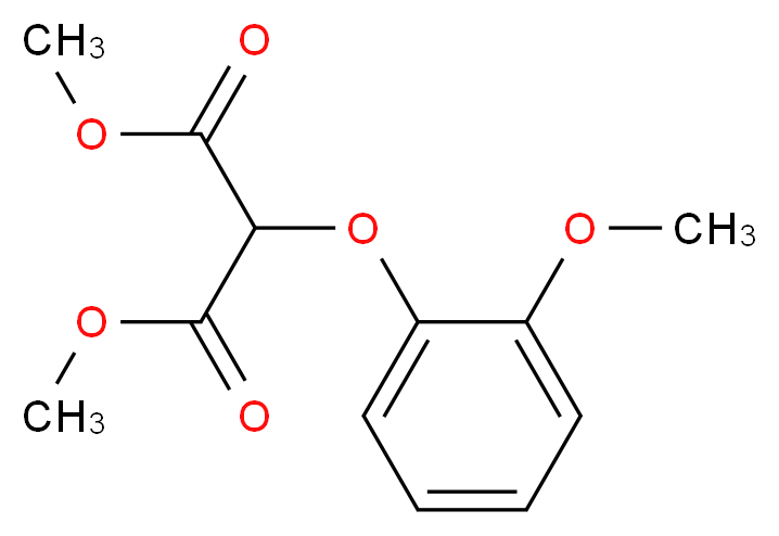 1,3-dimethyl 2-(2-methoxyphenoxy)propanedioate_分子结构_CAS_150726-89-9