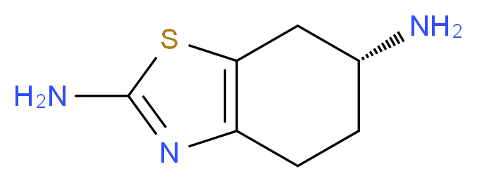 (6R)-4,5,6,7-tetrahydro-1,3-benzothiazole-2,6-diamine_分子结构_CAS_106092-11-9