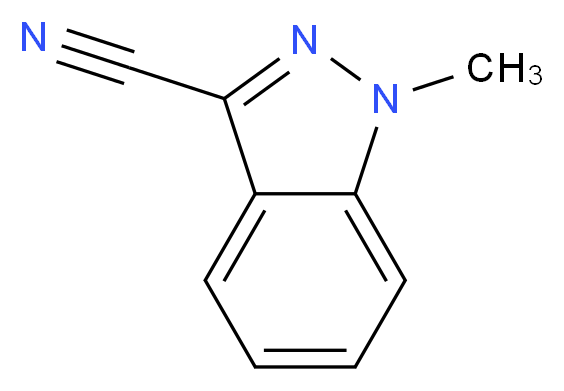 1-methyl-1H-indazole-3-carbonitrile_分子结构_CAS_31748-44-4