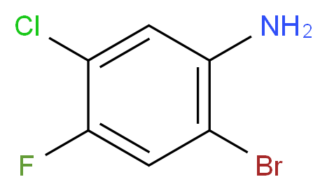 2-bromo-5-chloro-4-fluoroaniline_分子结构_CAS_85462-59-5