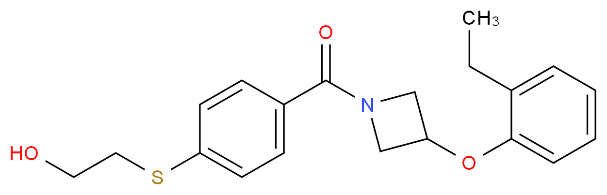 2-[(4-{[3-(2-ethylphenoxy)-1-azetidinyl]carbonyl}phenyl)thio]ethanol_分子结构_CAS_)