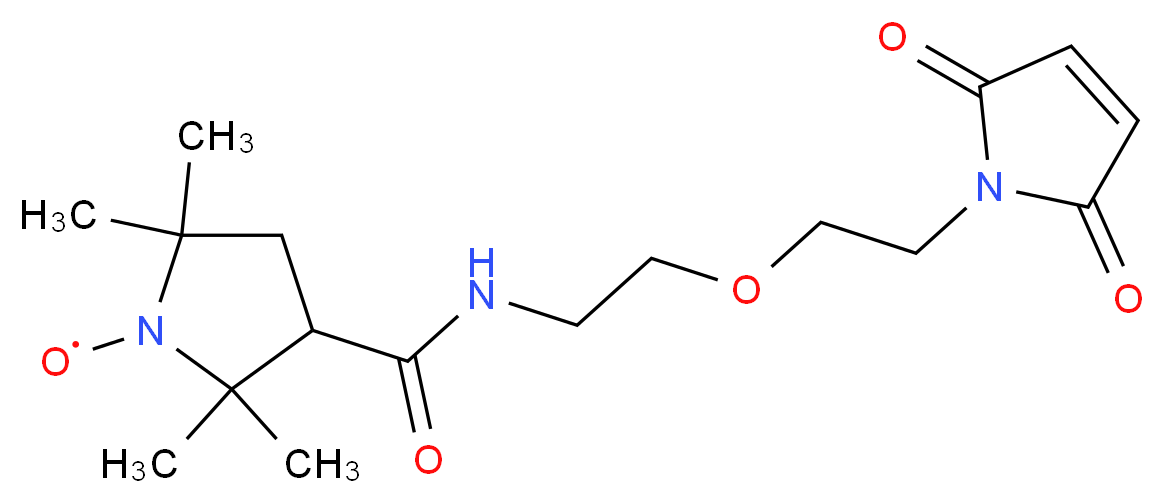 3-[2-(2-马来酰亚氨基乙氧基)乙氨基甲酰]-2,2,5,5-四甲基-1-吡咯烷基氧_分子结构_CAS_68407-07-8)