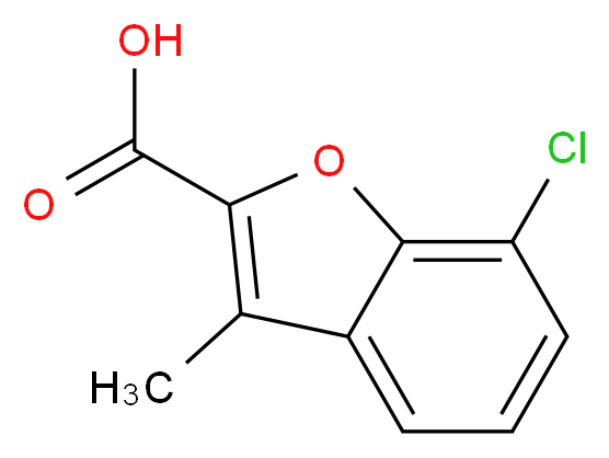 7-Chloro-3-methyl-benzofuran-2-carboxylic acid_分子结构_CAS_32565-18-7)