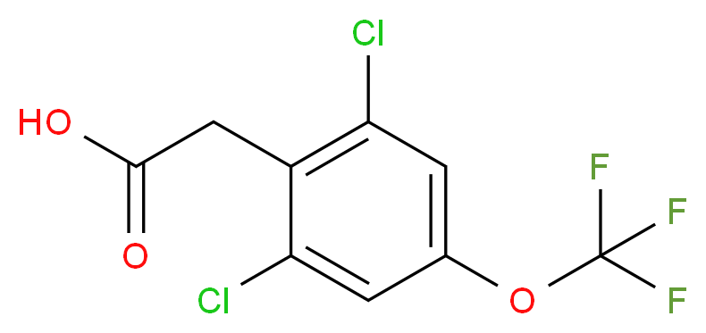 2,6-Dichloro-4-(trifluoromethoxy)phenylacetic acid_分子结构_CAS_886503-16-8)