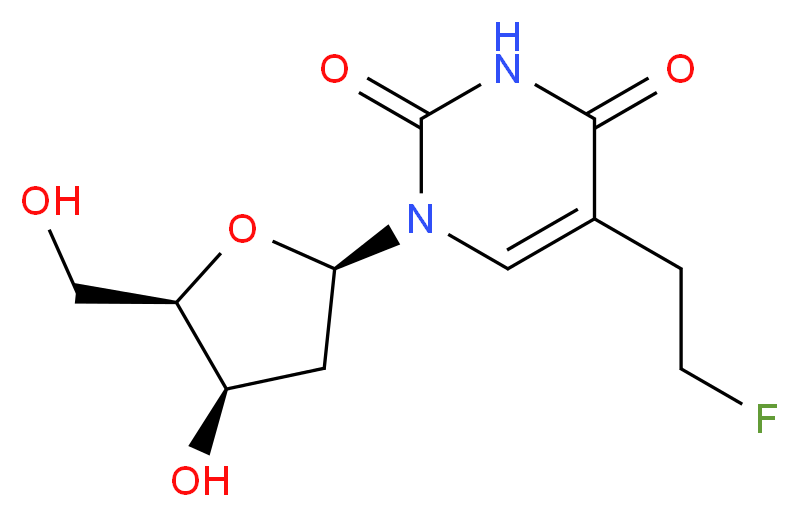 5-(2-Fluoroethyl)-2'-deoxyuridine_分子结构_CAS_108008-61-3)