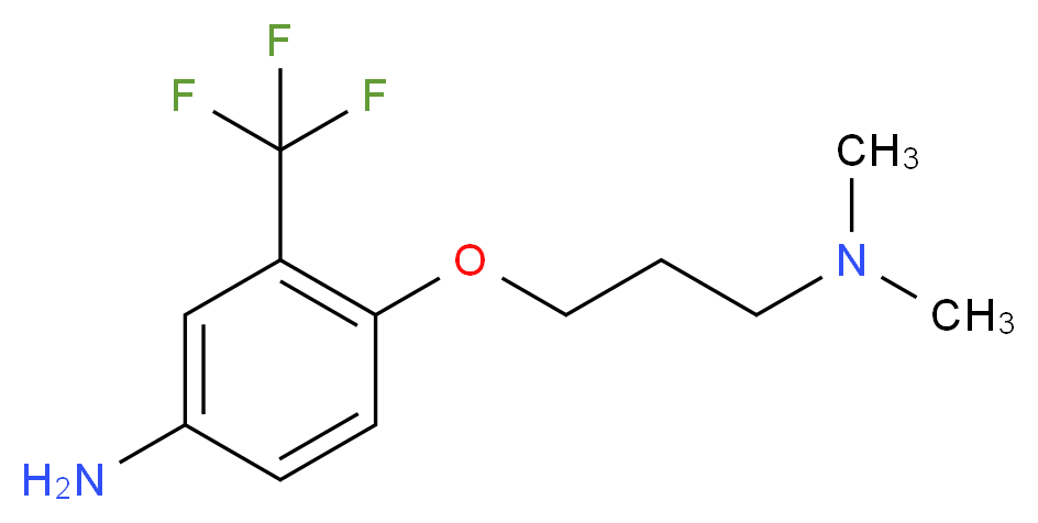 N-{3-[4-Amino-2-(trifluoromethyl)phenoxy]propyl}-N,N-dimethylamine_分子结构_CAS_946740-42-7)