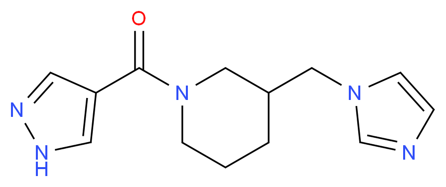 3-(1H-imidazol-1-ylmethyl)-1-(1H-pyrazol-4-ylcarbonyl)piperidine_分子结构_CAS_)