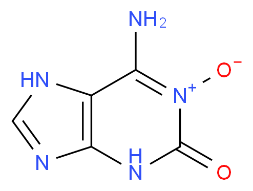 6-amino-2-oxo-3,7-dihydro-2H-purin-1-ium-1-olate_分子结构_CAS_51463-89-9