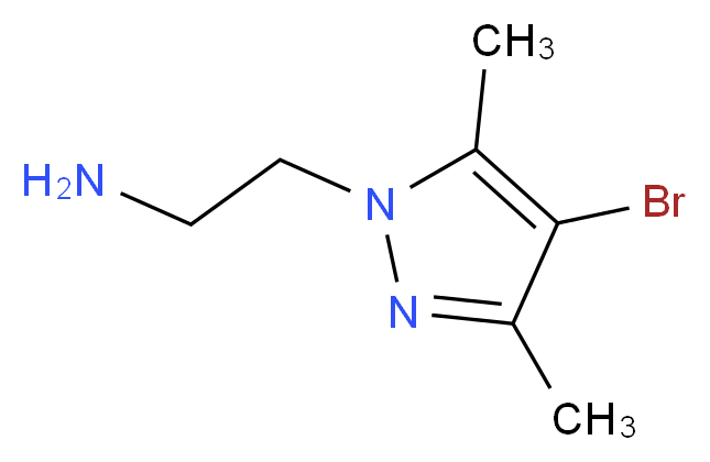 2-(4-bromo-3,5-dimethyl-1H-pyrazol-1-yl)ethan-1-amine_分子结构_CAS_562815-07-0