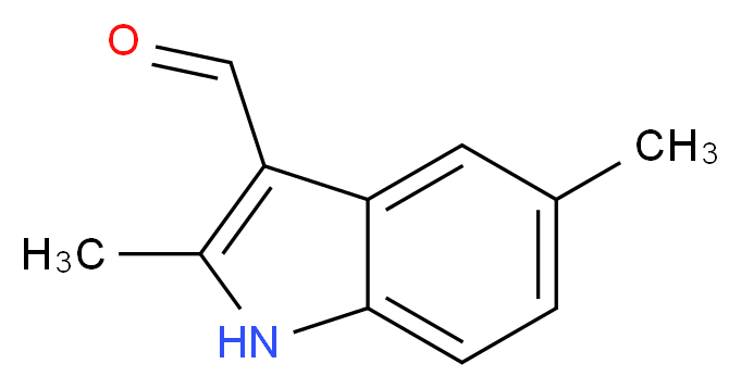 2,5-dimethyl-1H-indole-3-carbaldehyde_分子结构_CAS_61364-25-8
