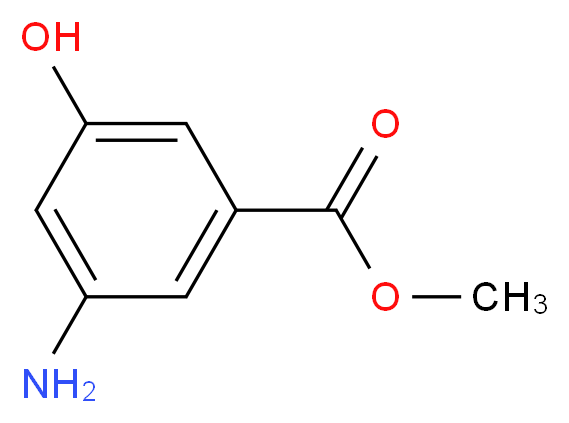 Methyl 3-amino-5-hydroxybenzoate_分子结构_CAS_67973-80-2)