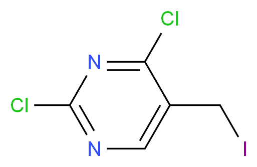 2,4-dichloro-5-(iodomethyl)pyrimidine_分子结构_CAS_7627-44-3