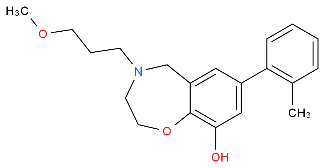 4-(3-methoxypropyl)-7-(2-methylphenyl)-2,3,4,5-tetrahydro-1,4-benzoxazepin-9-ol_分子结构_CAS_)