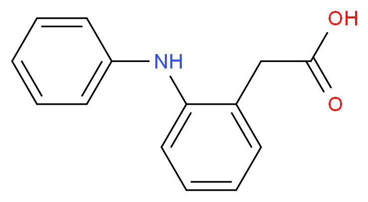 2-[2-(phenylamino)phenyl]acetic acid_分子结构_CAS_70172-33-7
