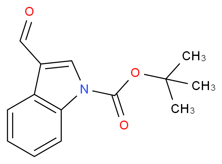 tert-Butyl 3-formyl-1H-indole-1-carboxylate_分子结构_CAS_57476-50-3)