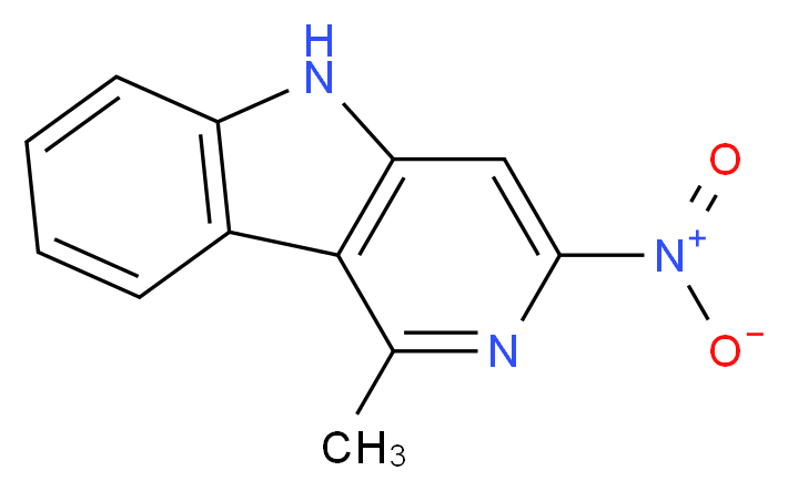 3-Nitro-1-methyl-5H-pyrido[4,3-b]indole_分子结构_CAS_75567-58-7)