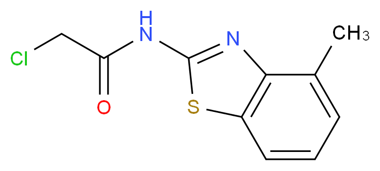 2-chloro-N-(4-methyl-1,3-benzothiazol-2-yl)acetamide_分子结构_CAS_3323-85-1