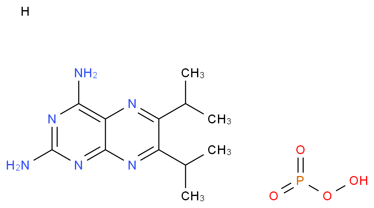 2,4-Diamino-6,7-diisopropylpteridine Phosphate _分子结构_CAS_84176-65-8)