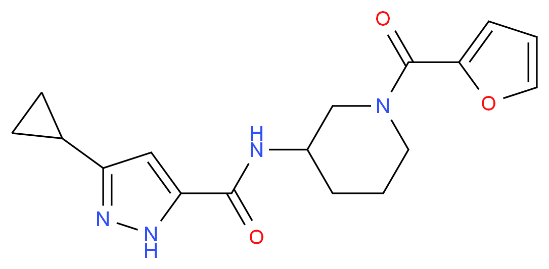 3-cyclopropyl-N-[1-(2-furoyl)piperidin-3-yl]-1H-pyrazole-5-carboxamide_分子结构_CAS_)