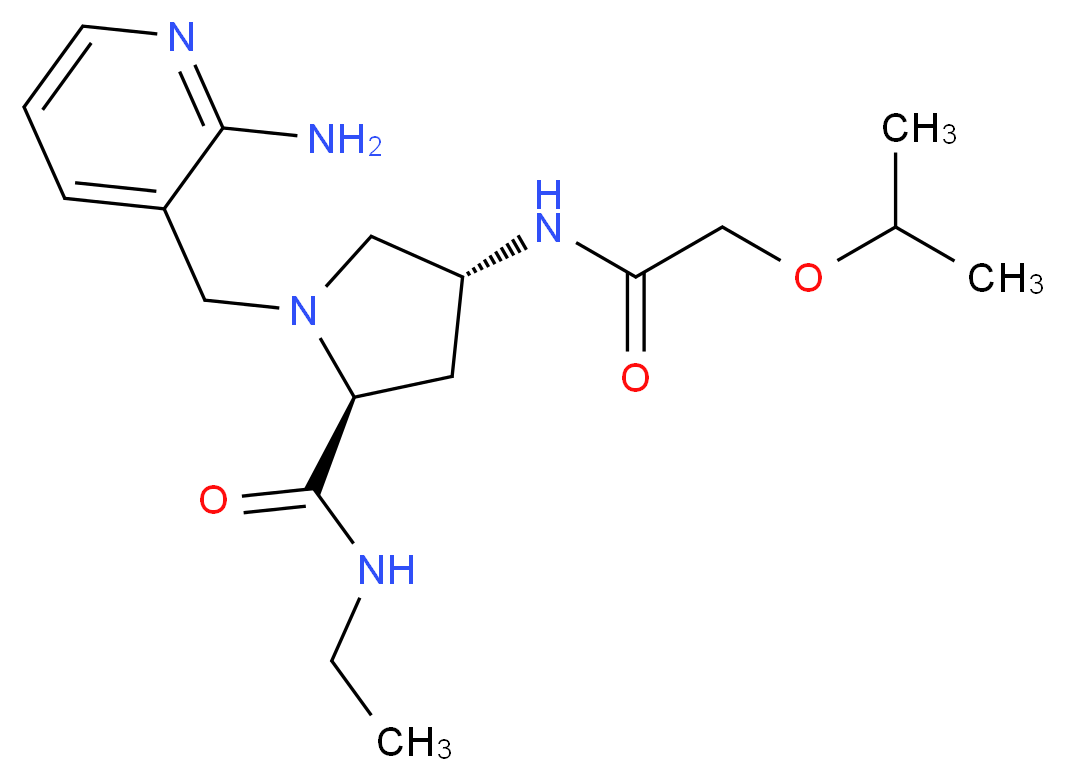(4R)-1-[(2-aminopyridin-3-yl)methyl]-N-ethyl-4-[(isopropoxyacetyl)amino]-L-prolinamide_分子结构_CAS_)