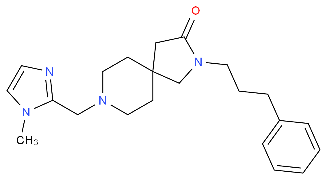 8-[(1-methyl-1H-imidazol-2-yl)methyl]-2-(3-phenylpropyl)-2,8-diazaspiro[4.5]decan-3-one_分子结构_CAS_)