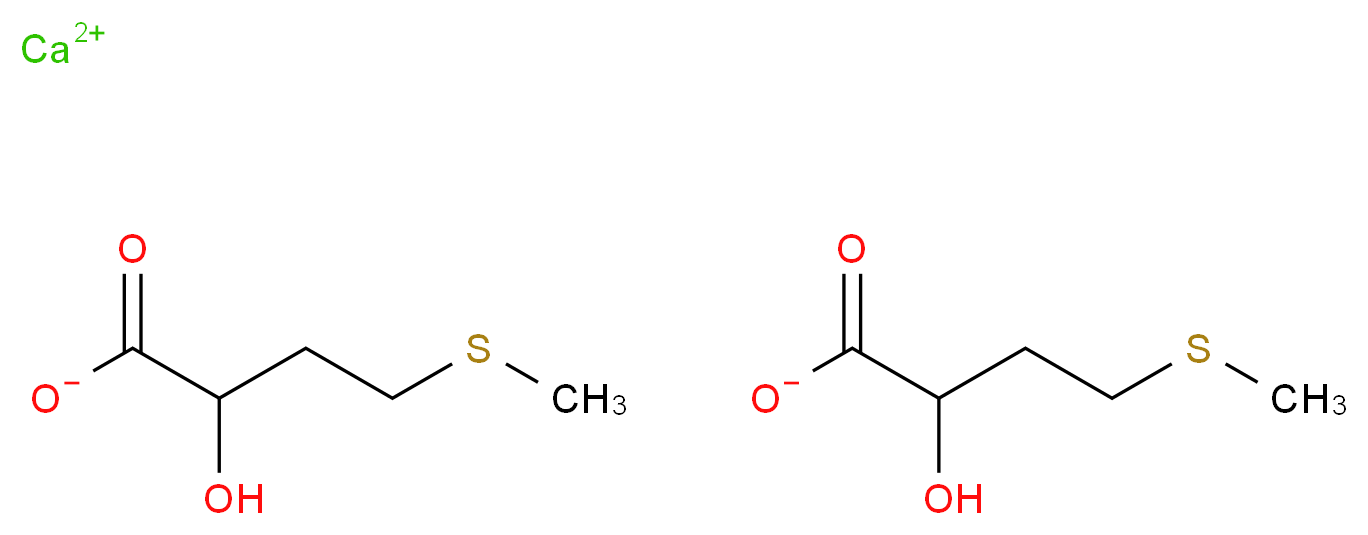 calcium bis(2-hydroxy-4-(methylsulfanyl)butanoate)_分子结构_CAS_4857-44-7