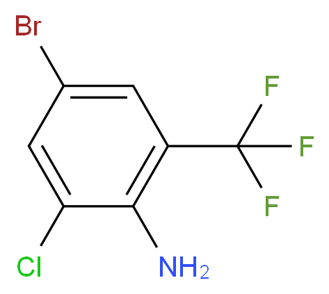 4-bromo-2-chloro-6-(trifluoromethyl)aniline_分子结构_CAS_870703-71-2