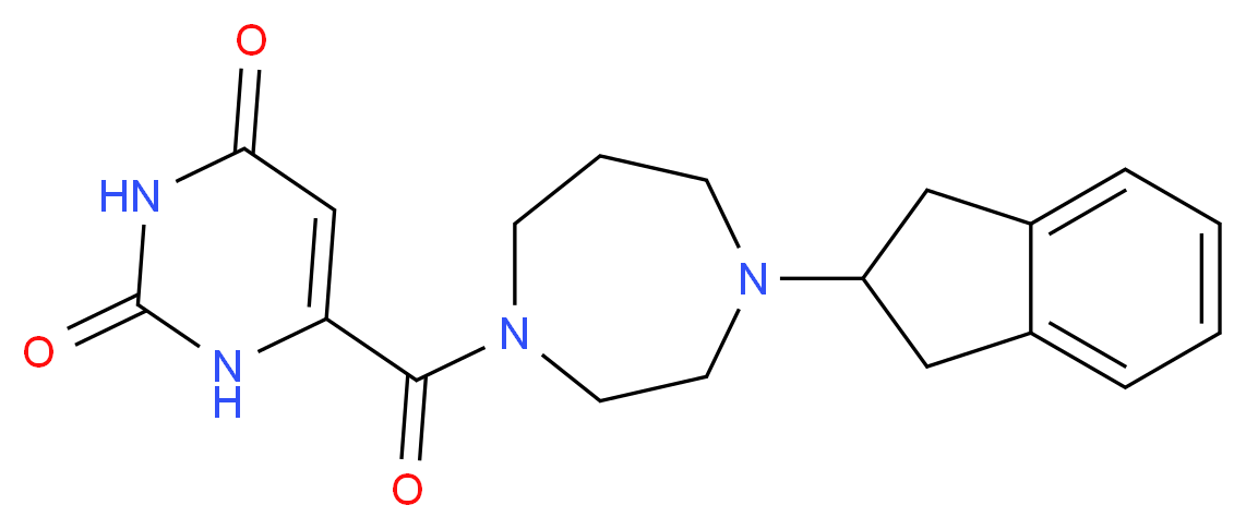6-{[4-(2,3-dihydro-1H-inden-2-yl)-1,4-diazepan-1-yl]carbonyl}-2,4(1H,3H)-pyrimidinedione_分子结构_CAS_)