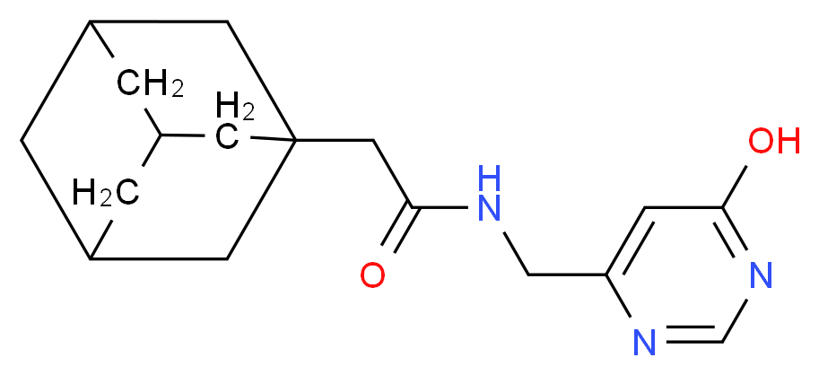 2-(1-adamantyl)-N-[(6-hydroxypyrimidin-4-yl)methyl]acetamide_分子结构_CAS_)