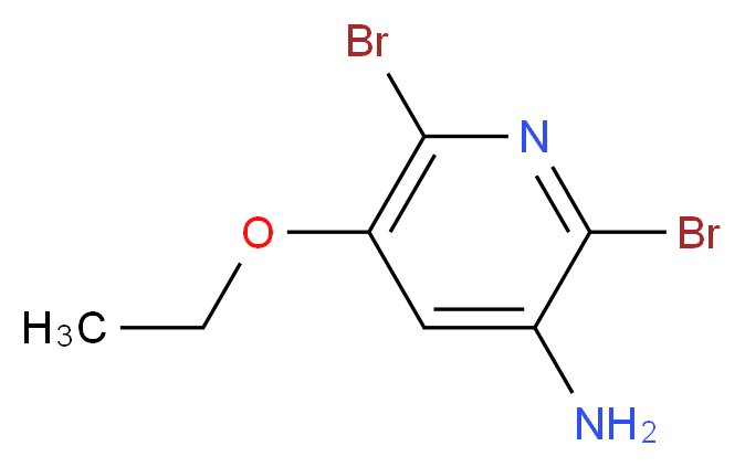 2,6-dibromo-5-ethoxypyridin-3-amine_分子结构_CAS_1000018-10-9
