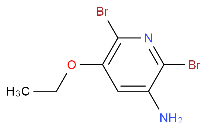 3-Amino-2,6-dibromo-5-ethoxypyridine_分子结构_CAS_)