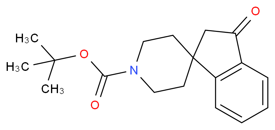 tert-Butyl 3-oxo-2,3-dihydrospiro[indene-1,4'-piperidine]-1'-carboxylate_分子结构_CAS_159634-59-0)