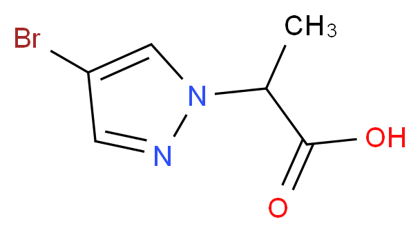 2-(4-Bromo-1H-pyrazol-1-yl)propanoic acid_分子结构_CAS_51292-42-3)