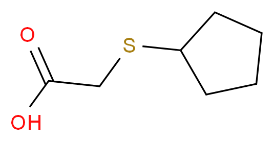 (cyclopentylthio)acetic acid_分子结构_CAS_)