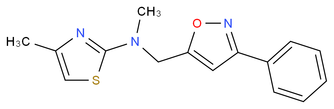 N,4-dimethyl-N-[(3-phenylisoxazol-5-yl)methyl]-1,3-thiazol-2-amine_分子结构_CAS_)