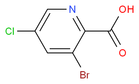 3-bromo-5-chloropyridine-2-carboxylic acid_分子结构_CAS_1189513-50-5