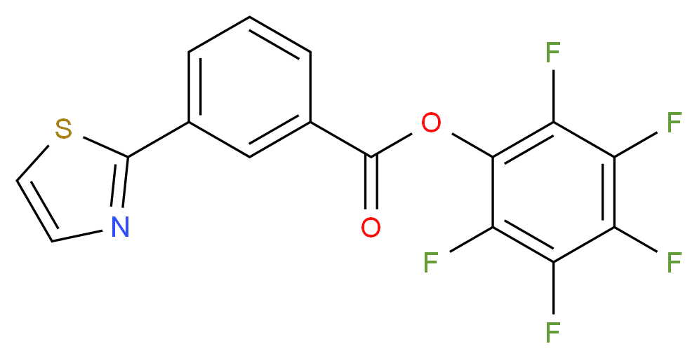 Pentafluorophenyl 3-(1,3-thiazol-2-yl)benzoate 97%_分子结构_CAS_926921-55-3)