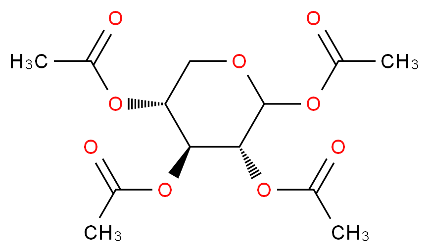 1,2,3,4-Tetra-O-acetyl-D-xylopyranose_分子结构_CAS_62929-49-1)