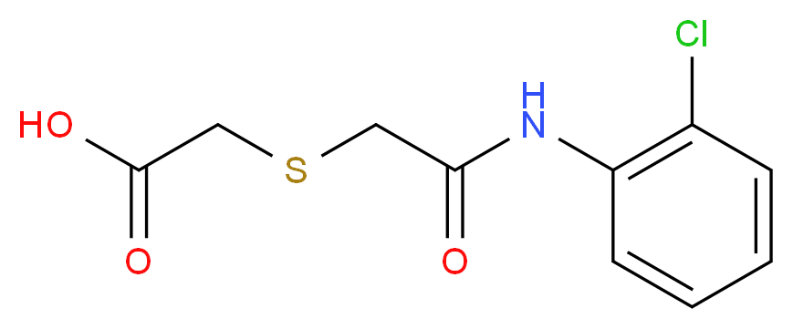 2-({[(2-chlorophenyl)carbamoyl]methyl}sulfanyl)acetic acid_分子结构_CAS_338421-17-3