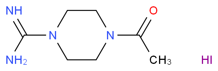 4-acetyltetrahydro-1(2H)-pyrazinecarboximidamide hydroiodide_分子结构_CAS_849776-26-7)