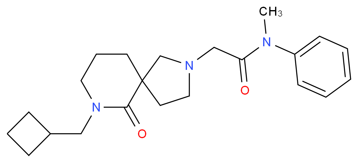 2-[7-(cyclobutylmethyl)-6-oxo-2,7-diazaspiro[4.5]dec-2-yl]-N-methyl-N-phenylacetamide_分子结构_CAS_)