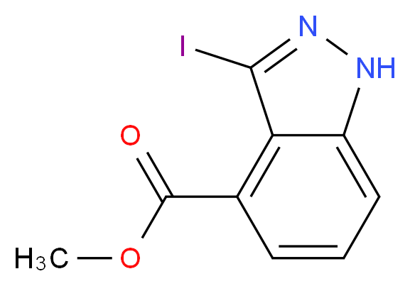 methyl 3-iodo-1H-indazole-4-carboxylate_分子结构_CAS_885521-54-0