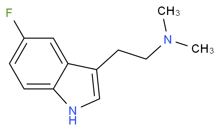 [2-(5-fluoro-1H-indol-3-yl)ethyl]dimethylamine_分子结构_CAS_22120-36-1