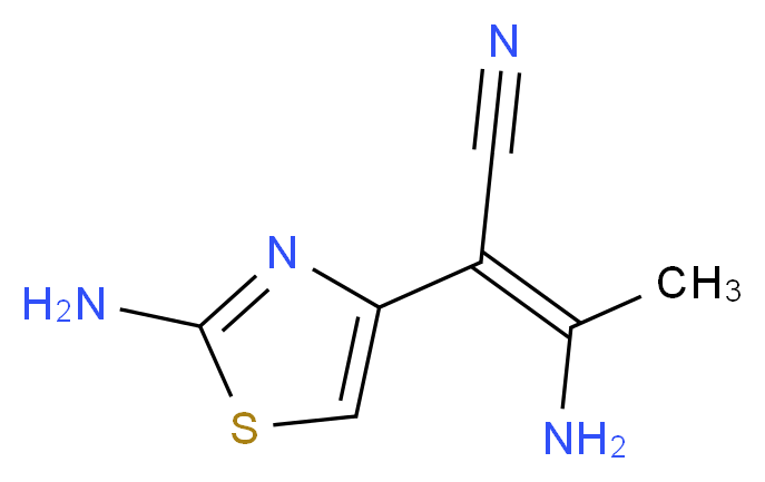 (2E)-3-amino-2-(2-amino-1,3-thiazol-4-yl)but-2-enenitrile_分子结构_CAS_)
