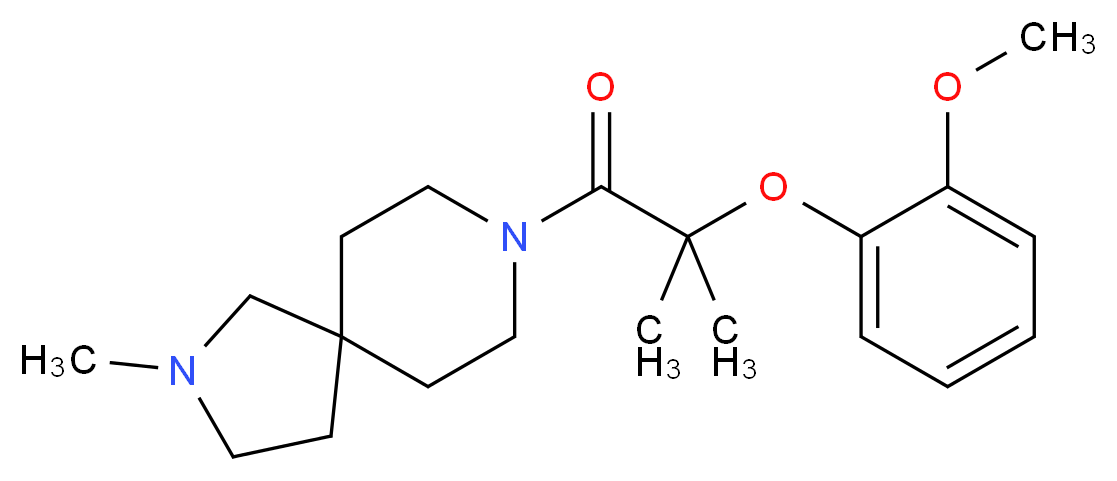 8-[2-(2-methoxyphenoxy)-2-methylpropanoyl]-2-methyl-2,8-diazaspiro[4.5]decane_分子结构_CAS_)