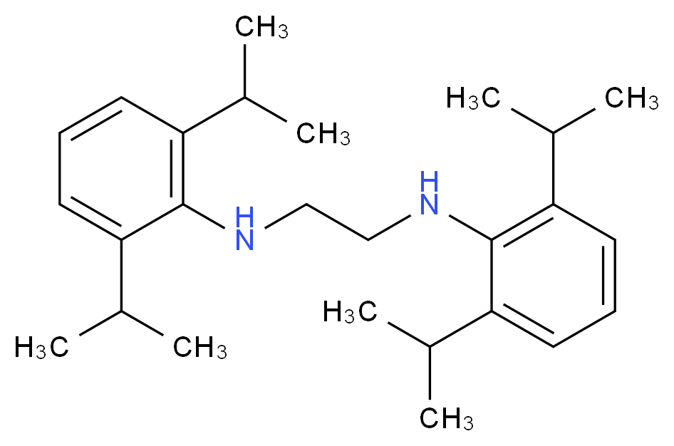 N1,N2-Bis(2,6-diisopropylphenyl)ethane-1,2-diaMine_分子结构_CAS_134030-22-1)